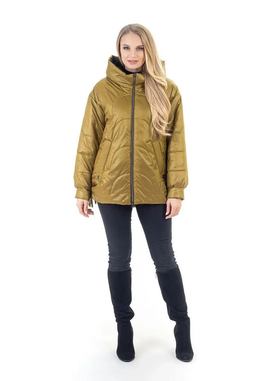 Пісочна демісезонна осіння куртка жіноча великого розміру SK