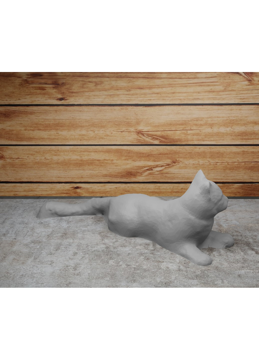 Статуетка лежача кішка з довгим хаостом ЗаСвіт (261555433)