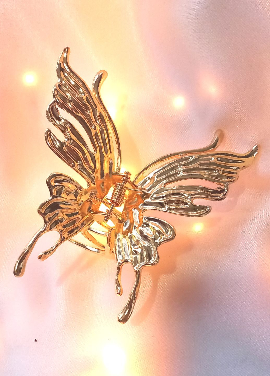 Заколка краб для волос "Крилья Бабочки", золотистая, 8 см Анна Ясеницька (264835913)
