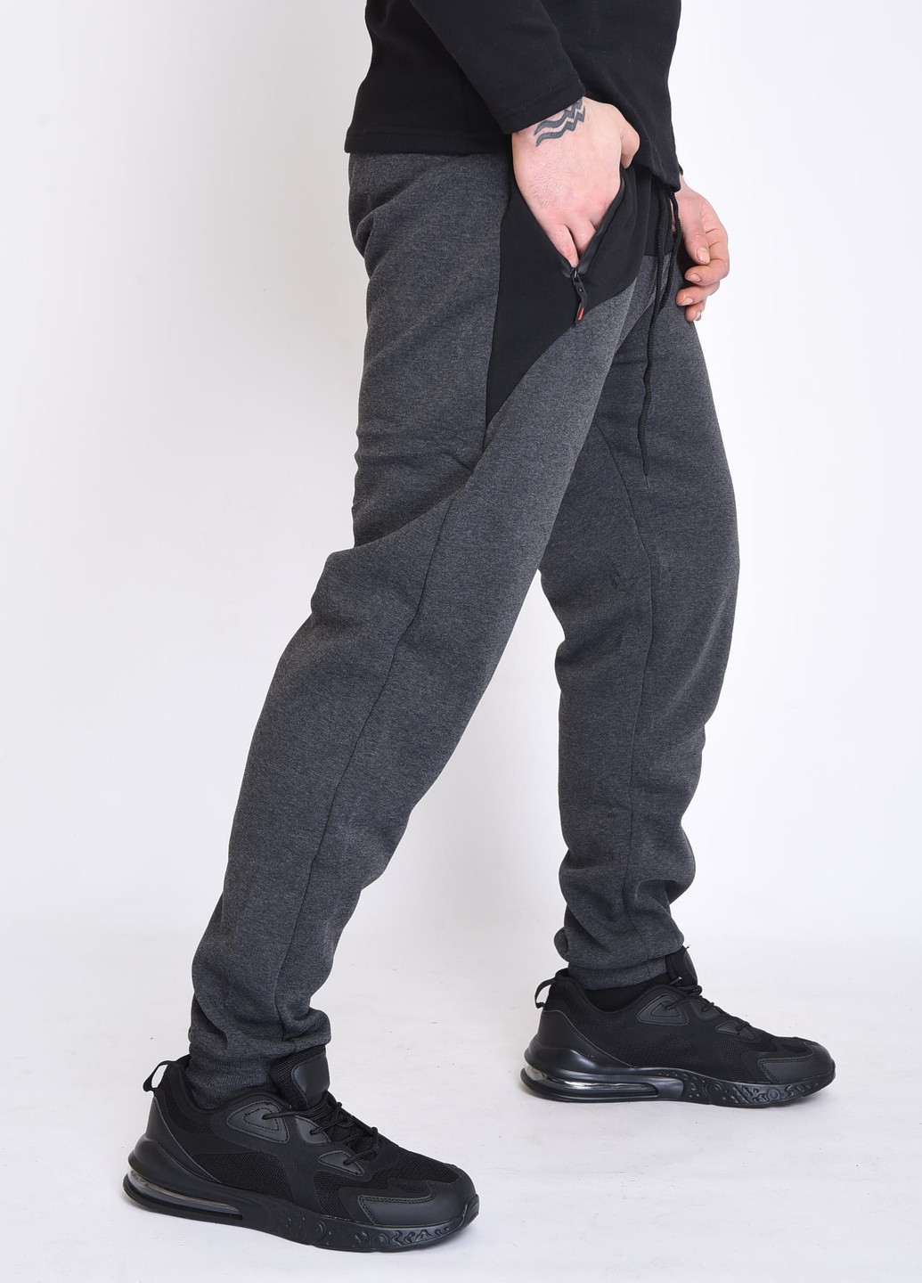 Серые спортивные зимние джоггеры брюки Let's Shop