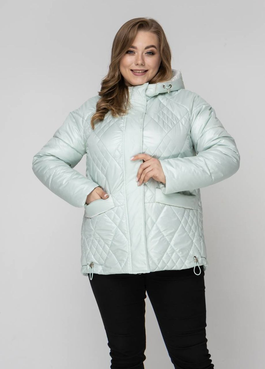 Мятная демисезонная куртка женская демисезонная большого размера SK