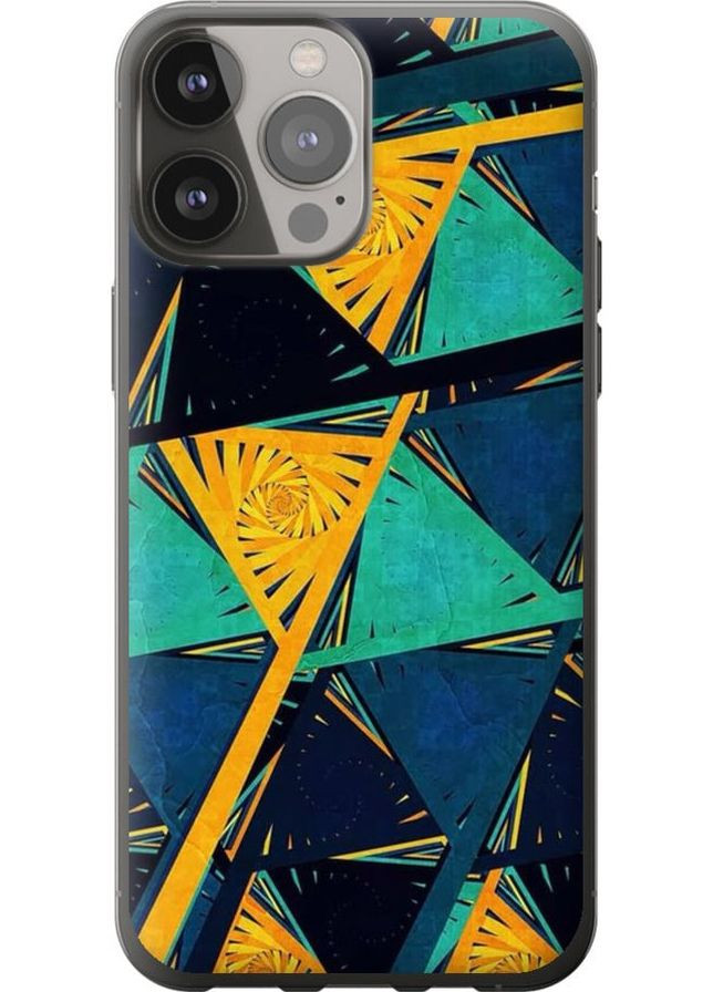 Силиконовый чехол 'Арт, абстракция, желтый, синий' для Endorphone Apple iPhone 13 Pro Max (276319249)