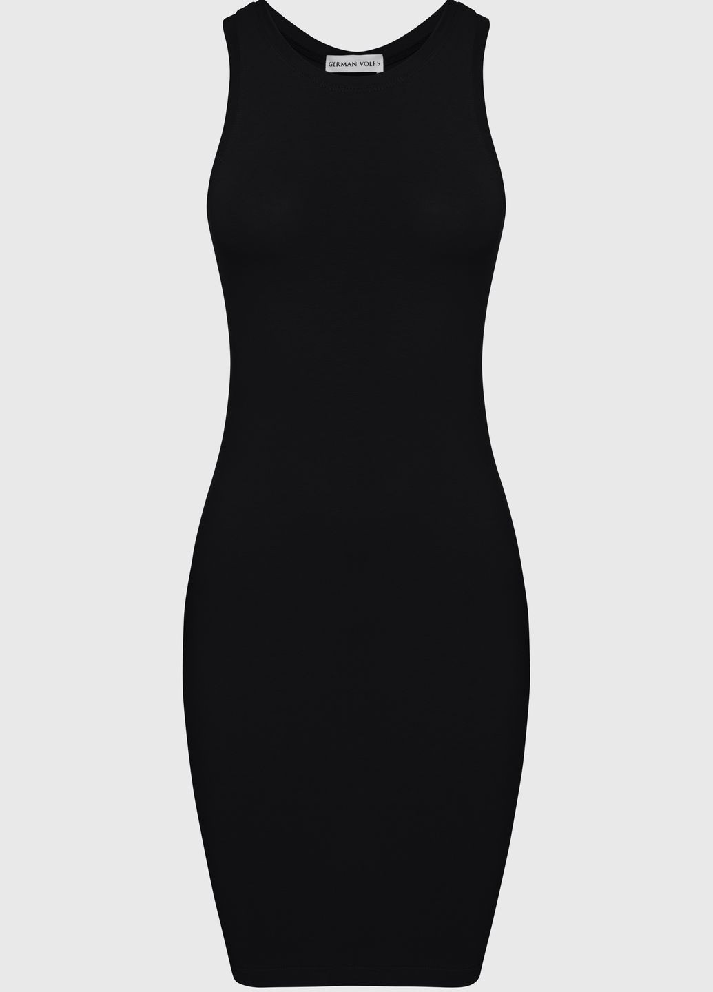 Черное пляжное, спортивное, кэжуал платье-майка женское из хлопка German Volf однотонное
