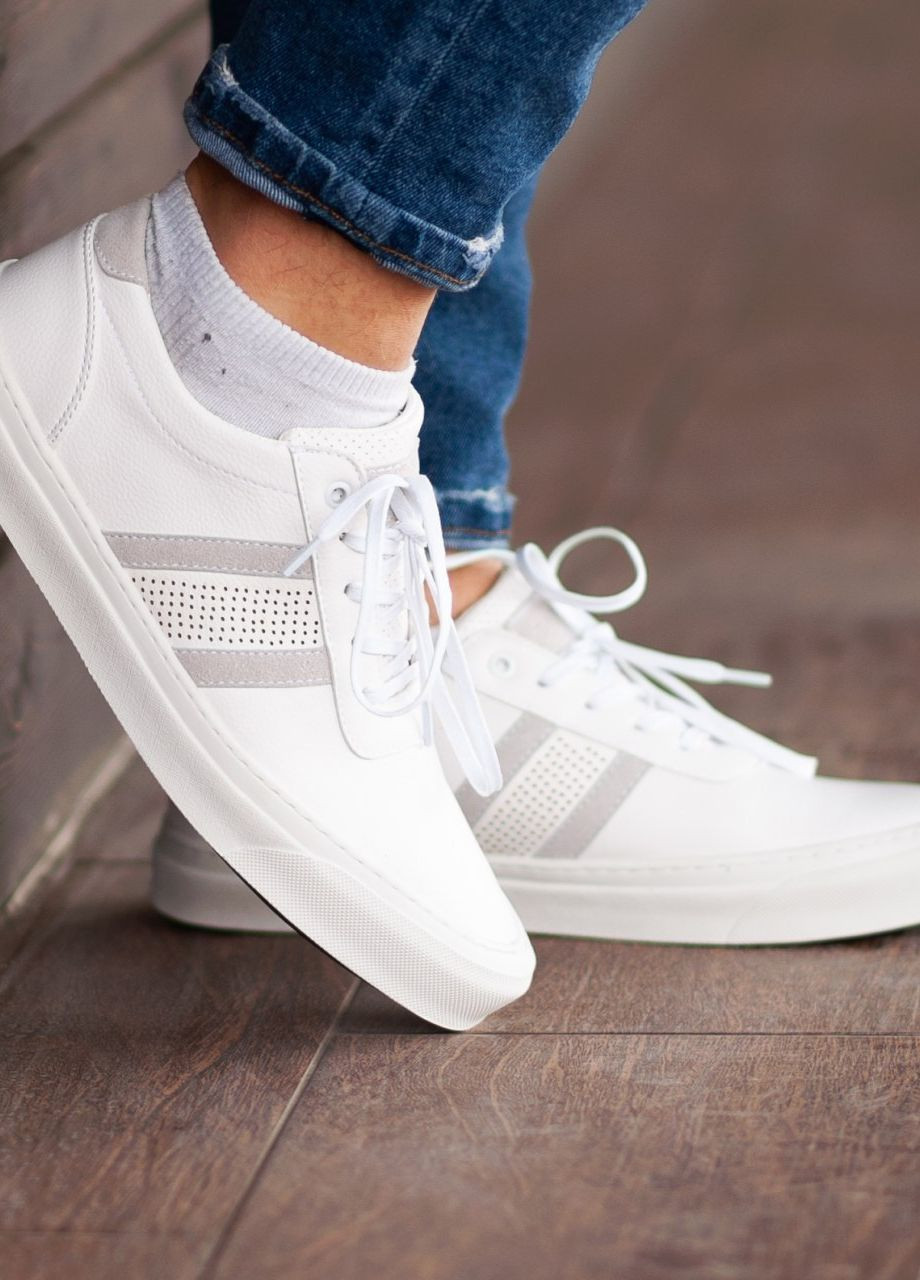 Белые демисезонные кросовки south bang white Vakko