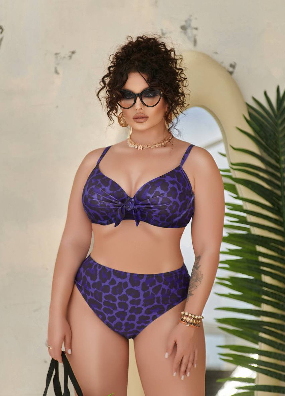 Фіолетовий літній ефектний жіночий купальник No Brand