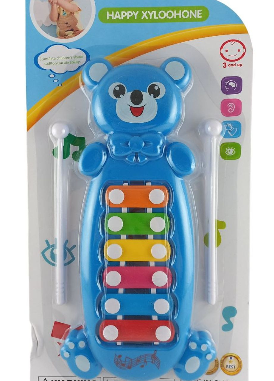 Игрушка Ксилофон музыкальный,, Медвежонок Жёлтый (070650) A-Toys (268138266)