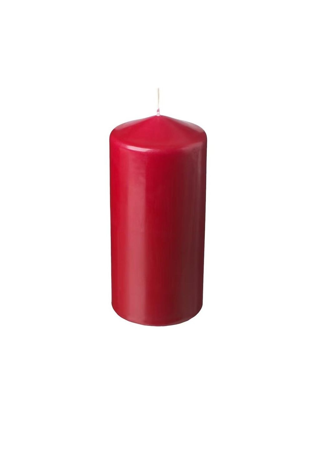 Свічка без запаху, червоний, 45 годин IKEA (264564849)