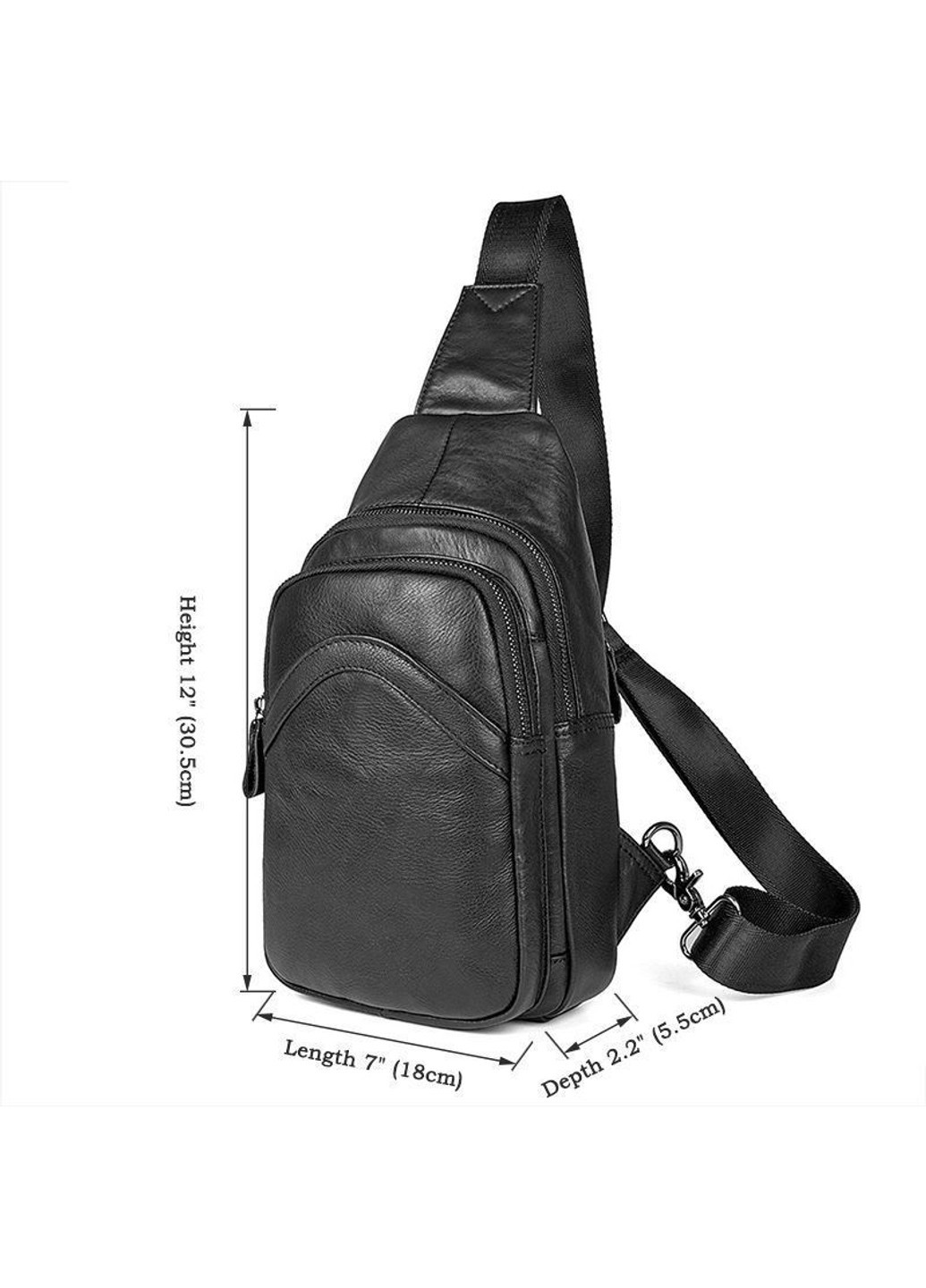 Мужской кожаный рюкзак на одно плечо JD4013A John McDee (272596962)