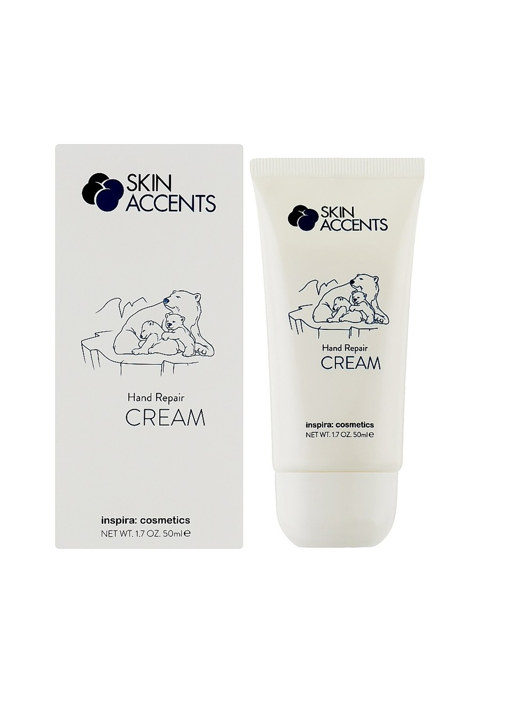Відновлюючий крем для рук Hand repair cream Skin Accents Inspira 50 мл Inspira:cosmetics (269237858)