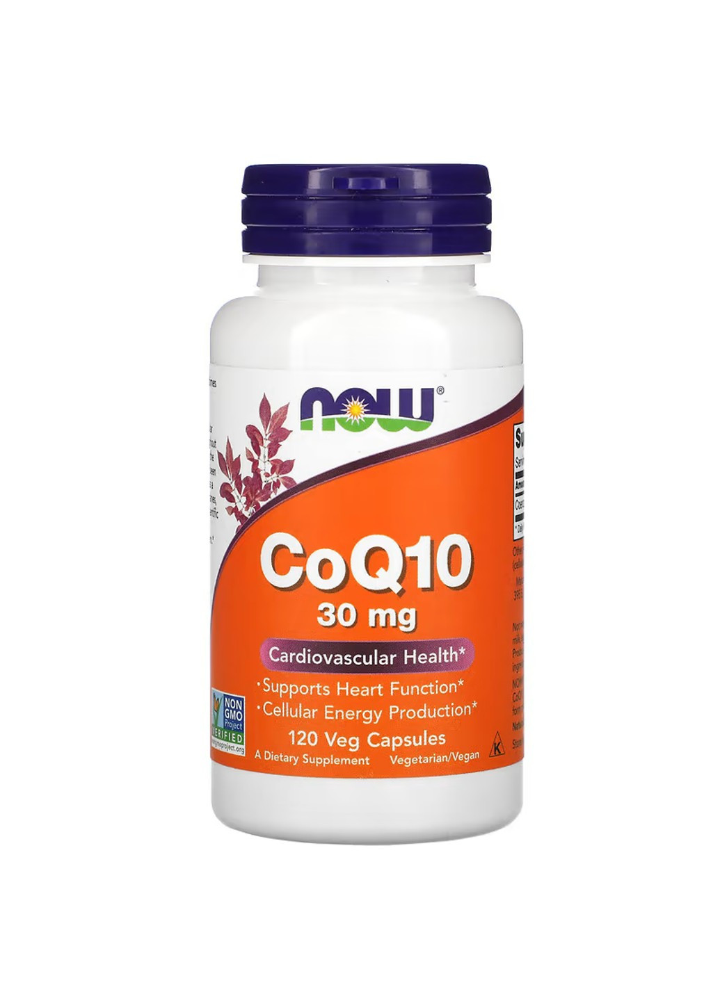 Коензим Q10 CoQ10 30мг - 120 вег.капсул Now Foods (274275367)