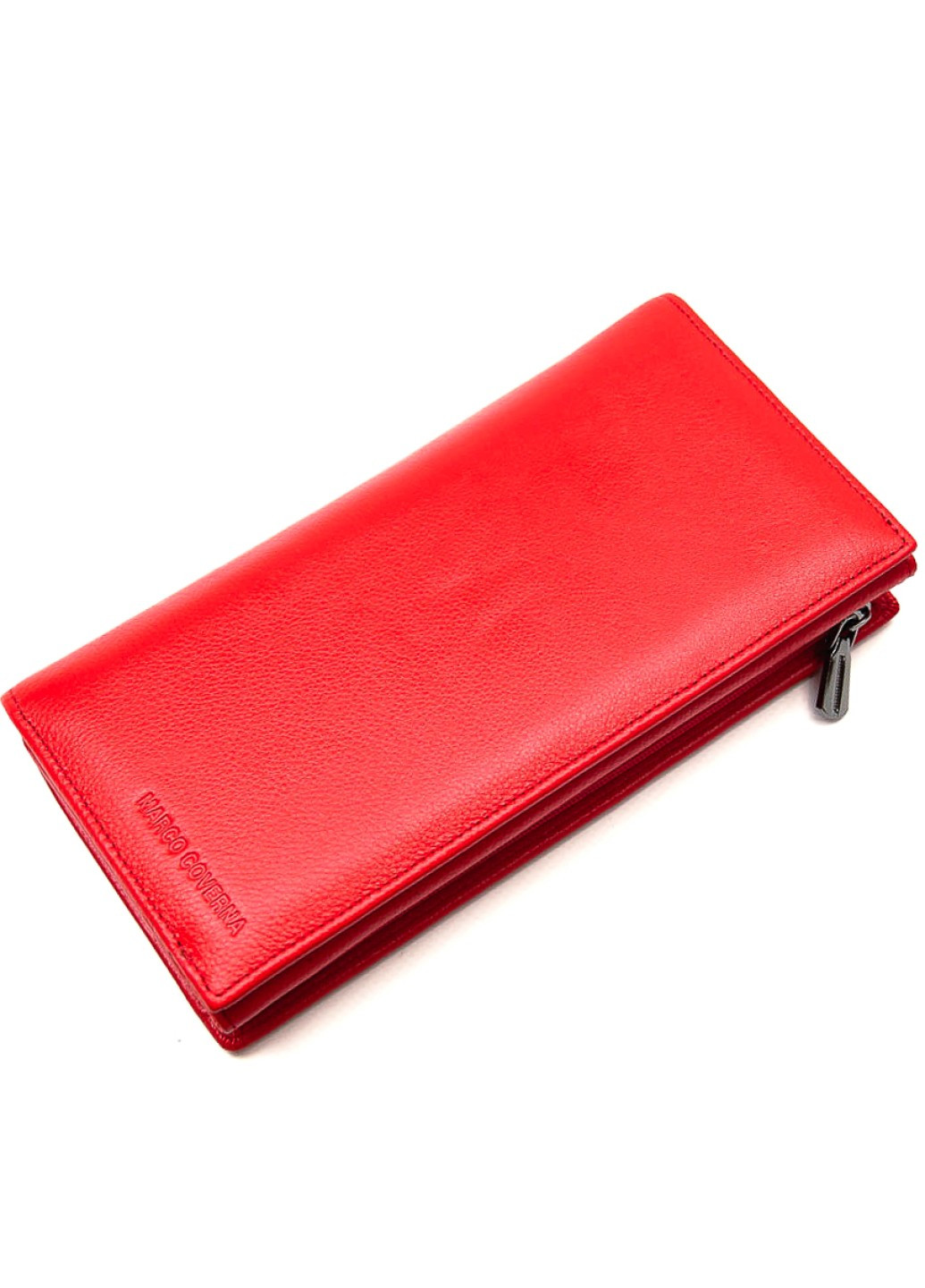 Яскравий шкіряний жіночий гаманець MC-1423-2 (JZ6637) червоний Marco Coverna (259752479)