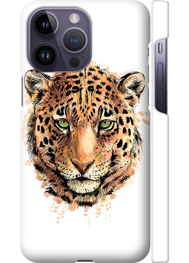 3D пластиковий матовий чохол 'Леопард v2' для Endorphone Apple iPhone 14 Pro Max (258083495)