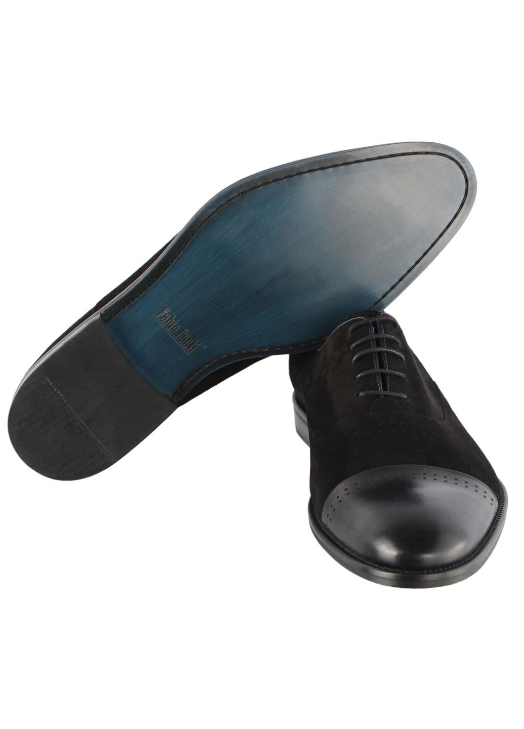 Черные мужские классические туфли 5773 Conhpol на шнурках