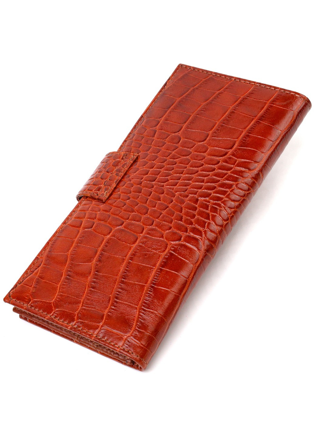 Ультрамодний гаманець для чоловіків з натуральної шкіри з тисненням під крокодила 21918 Рудий Canpellini (259874164)