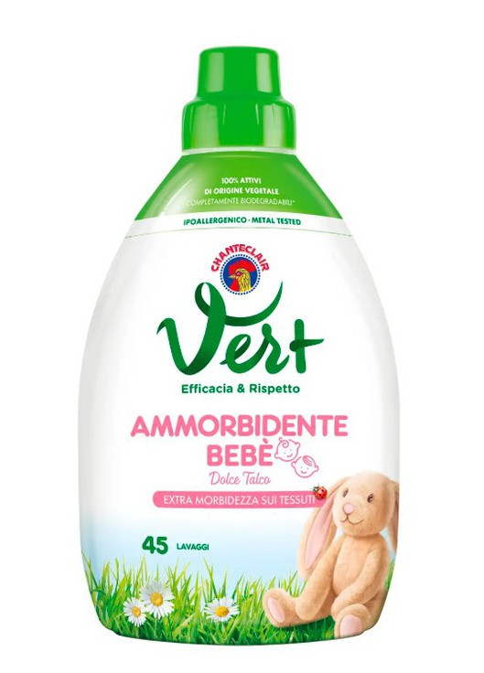 Пом'якшувач для прання Vert для дитячих речей із ароматом солодкий тальк 900 мл Chante Clair (258290279)
