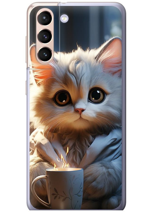 Силиконовый чехол 'White cat' для Endorphone samsung galaxy s21 (265398885)