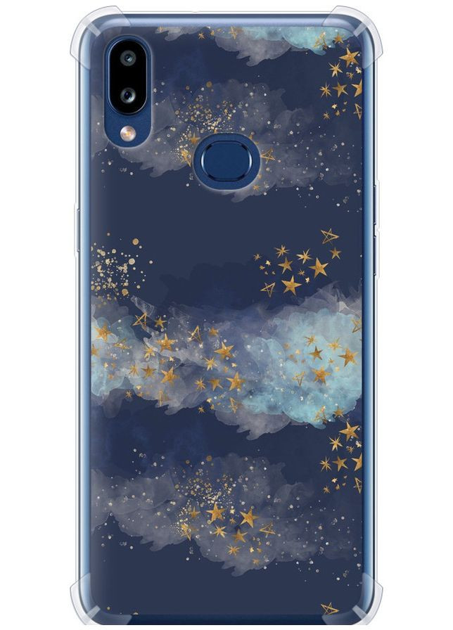 Силіконовий протиударний с посиленими кутами чохол 'Ніч золоті зірки' для Endorphone Samsung Galaxy A10s A107F (276318424)
