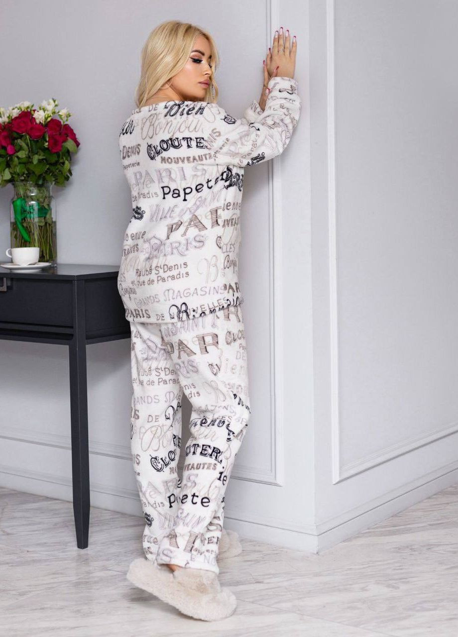 Белая всесезон пижама кофта + брюки Garna