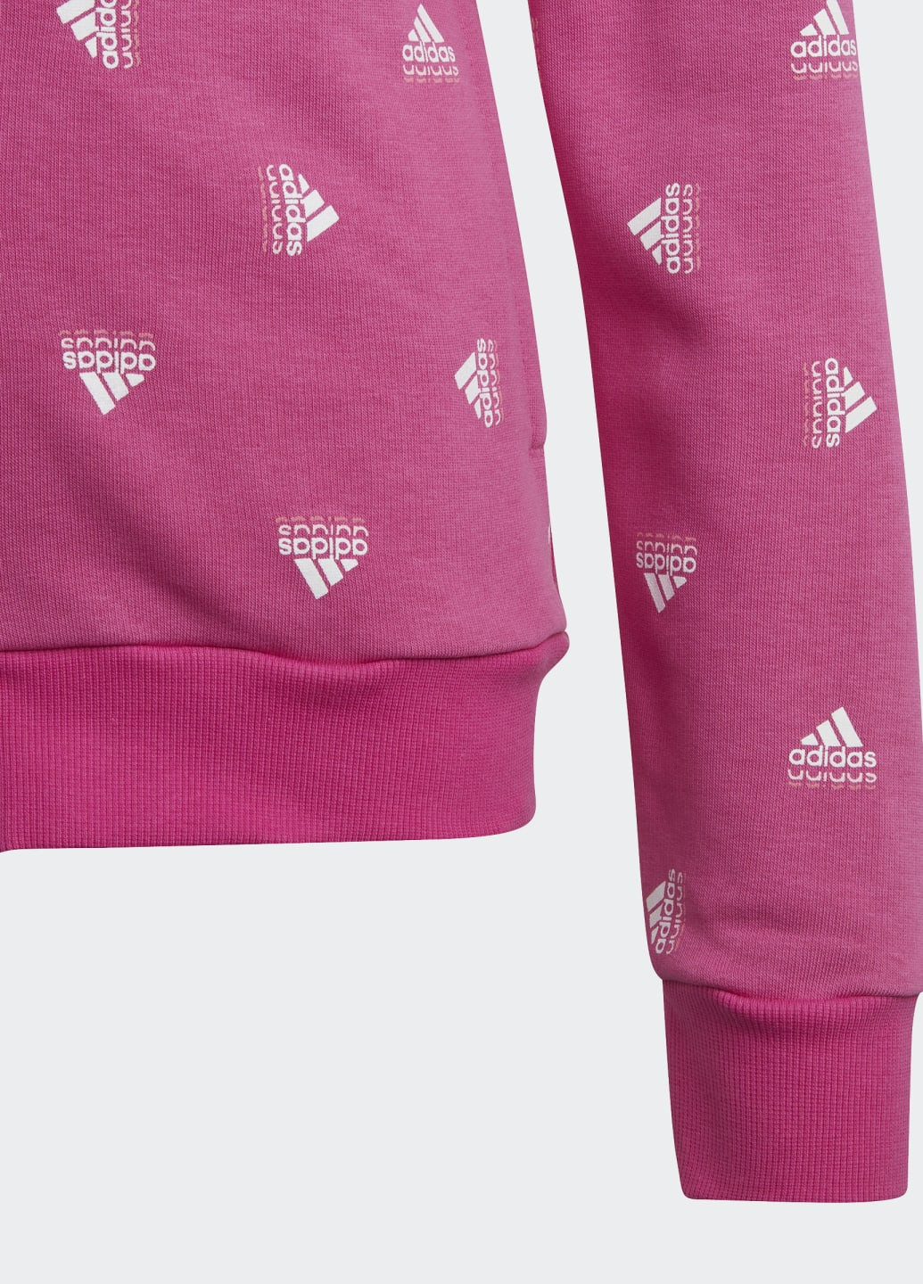 Рожева демісезонна худі brand love print cotton full-zip adidas