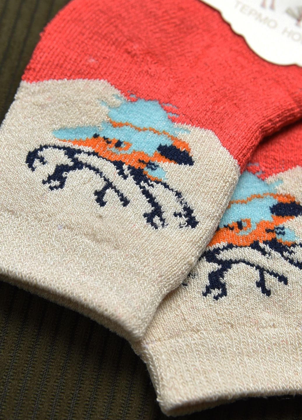 Шкарпетки дитячі махрові помаранчевого кольору Let's Shop (269387564)