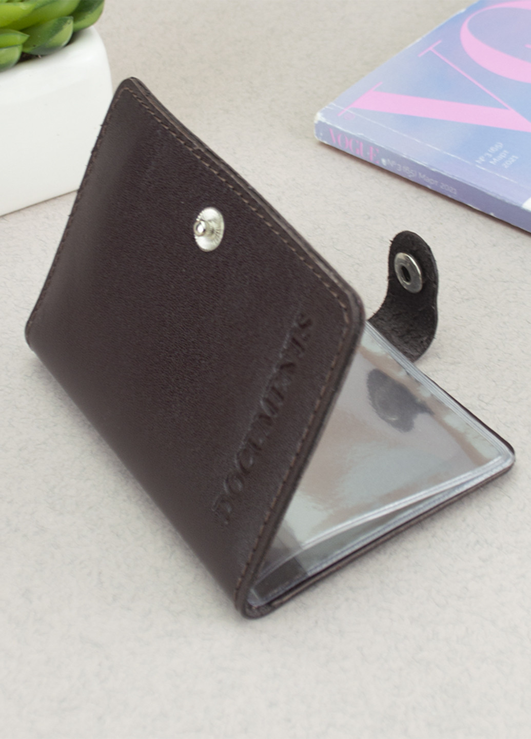Подарунковий чоловічий набір №24: Ремінь + портмоне + ключниця + обкладинка на паспорт + на документи (коричневий) HandyCover (271125202)