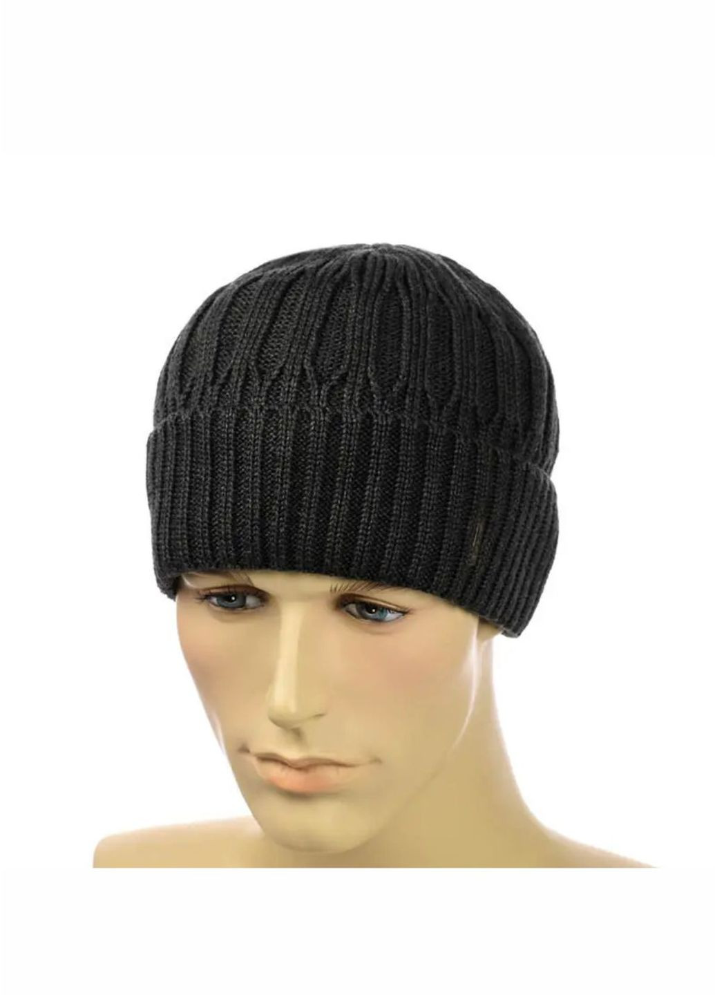 Зимняя мужская шапка на флисе SEM No Brand чоловіча шапка на флісі (271838169)