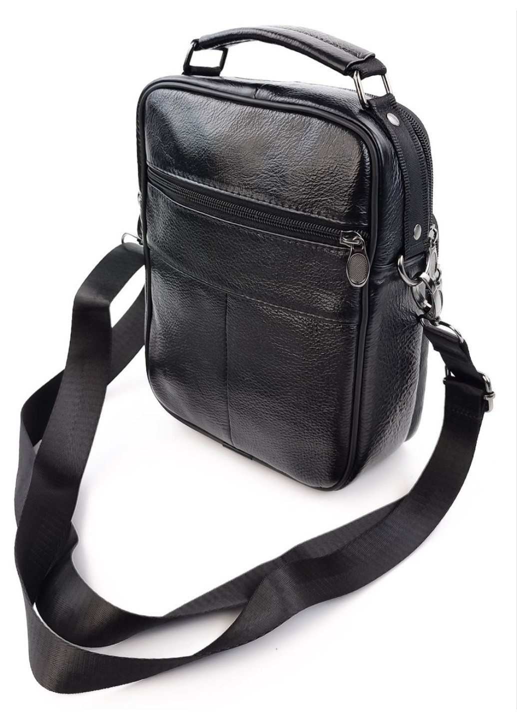 Кожаная сумка мужская с ручкой AN-905 18,5x24x8-9 Черный JZ (259578229)
