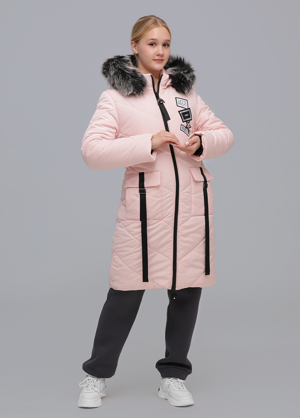 Пудровая зимняя зимняя куртка лаура Sinthia