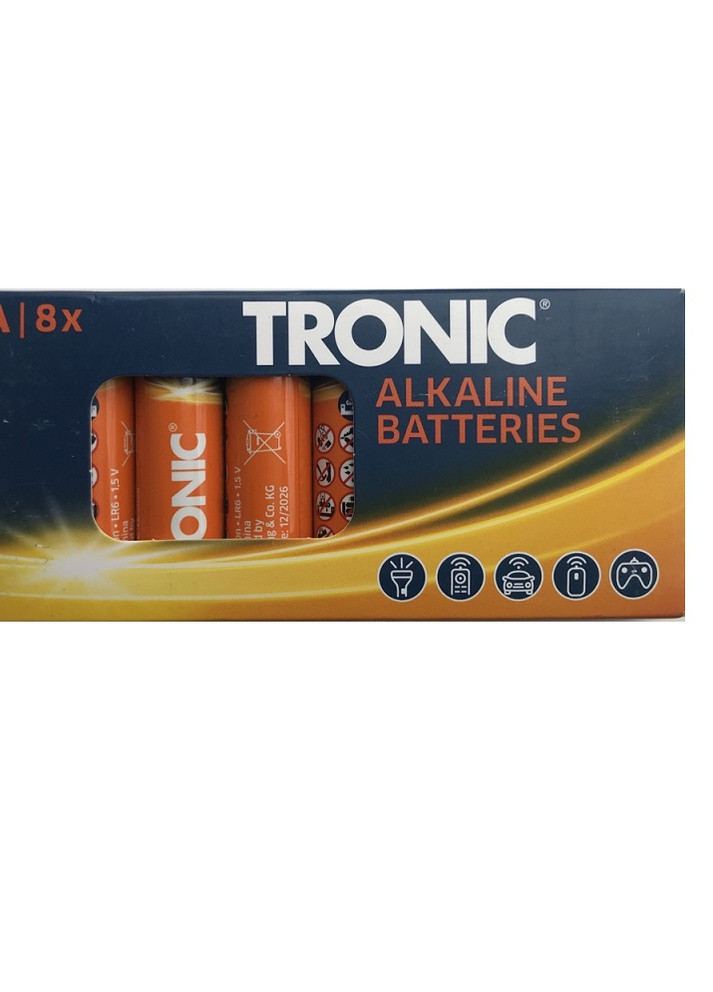 Лужні батарейки Alkaline batteries AA LR6 1.5V,8 шт Tronic (257039856)