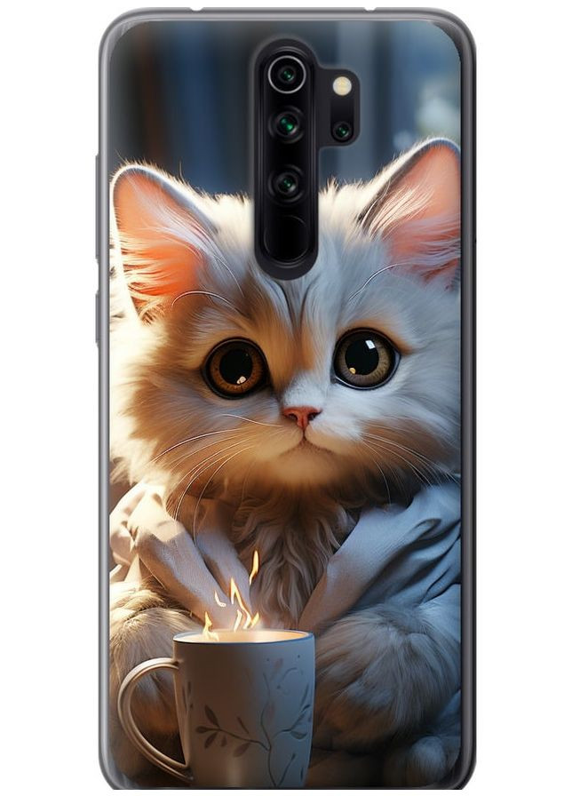 Силіконовий чохол 'Білий кіт' для Endorphone xiaomi redmi note 8 pro (265392627)