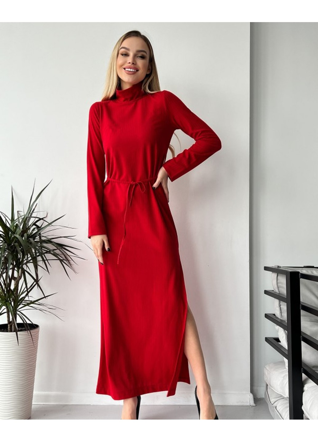 Червона повсякденний сукня 13716 червоний ISSA PLUS