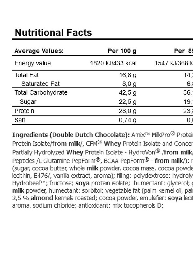 Exclusive Protein Bar 85 g Double Dutch Chocolate Amix Nutrition (258886090)