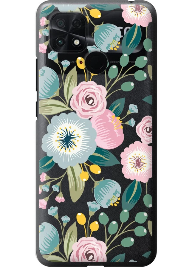 Силиконовый чехол 'Цветочные обои v2' для Endorphone Xiaomi Poco C40 (258089569)