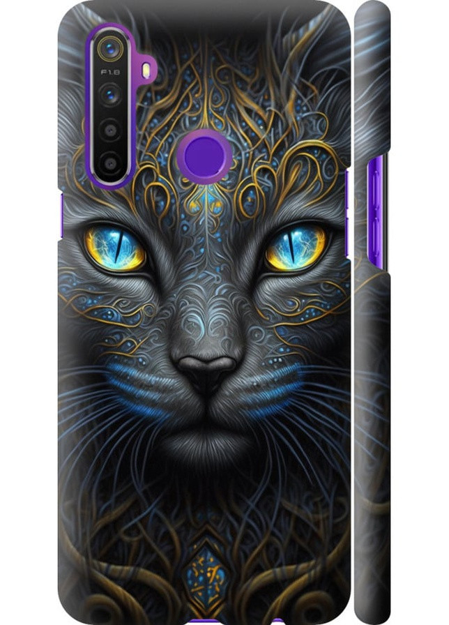 3D пластиковий матовий чохол 'Кішка' для Endorphone Realme 5 (257796158)