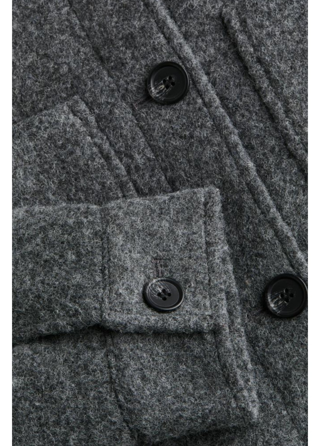 Темно-серая демисезонная женская куртка из шерстяной смеси н&м (56226) xs темно-серая H&M