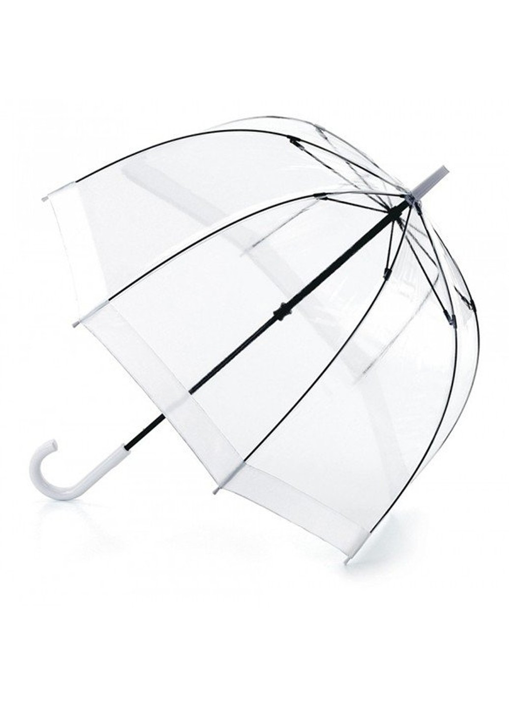 Механічна жіноча прозора парасолька-тростина BIRDCAGE-1 L041 - WHITE Fulton (262449474)