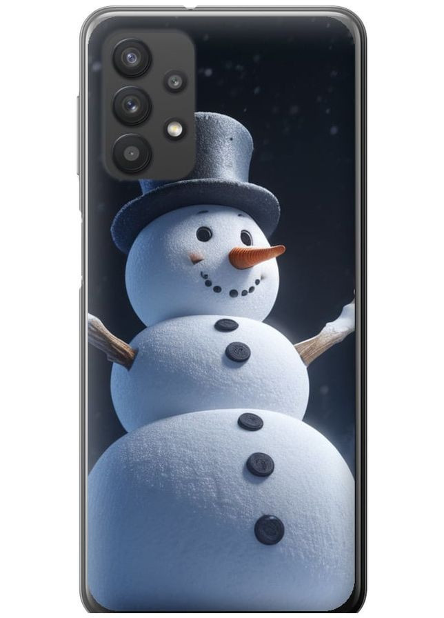 Силиконовый чехол 'Снеговик' для Endorphone Samsung Galaxy A32 A325F (275650892)