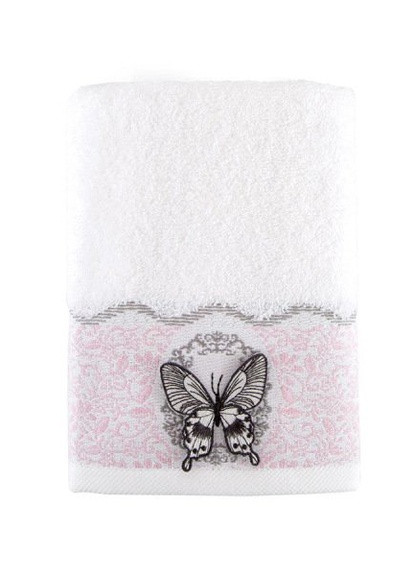 Irya полотенце jakarli - new mira pembe розовый 90*150 орнамент розовый производство - Турция