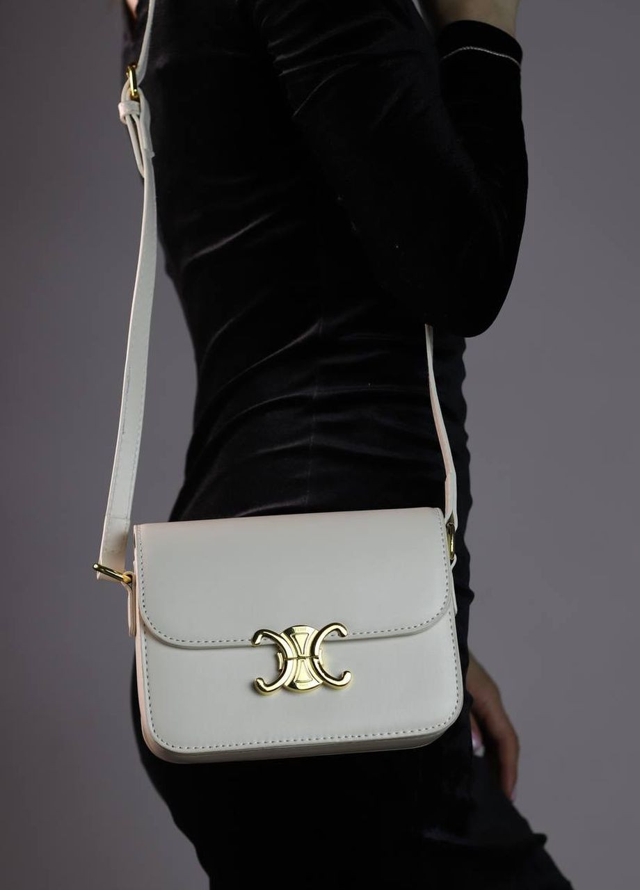 Класична сумочка з лого Celine Triomphe milk Vakko (260715746)