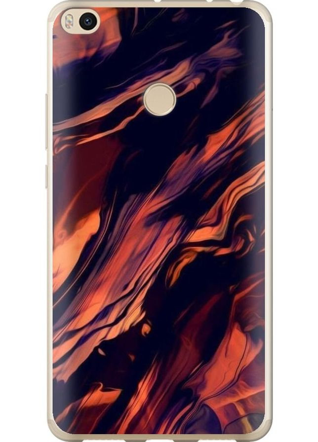 2D пластиковый чехол 'Черно-оранжевая абстракция' для Endorphone Xiaomi Mi Max 2 (276313599)