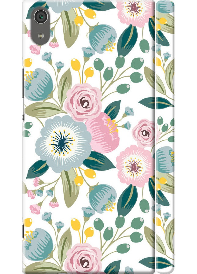 3D пластиковий матовий чохол 'Квіткові шпалери v2' для Endorphone Sony Xperia XA1 Ultra G3212 (258082478)
