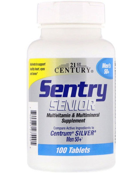 Sentry Senior, Multivitamin & Multimineral Supplement, Men's 50+ 100 Tabs CEN-27540 21st Century (256721015)