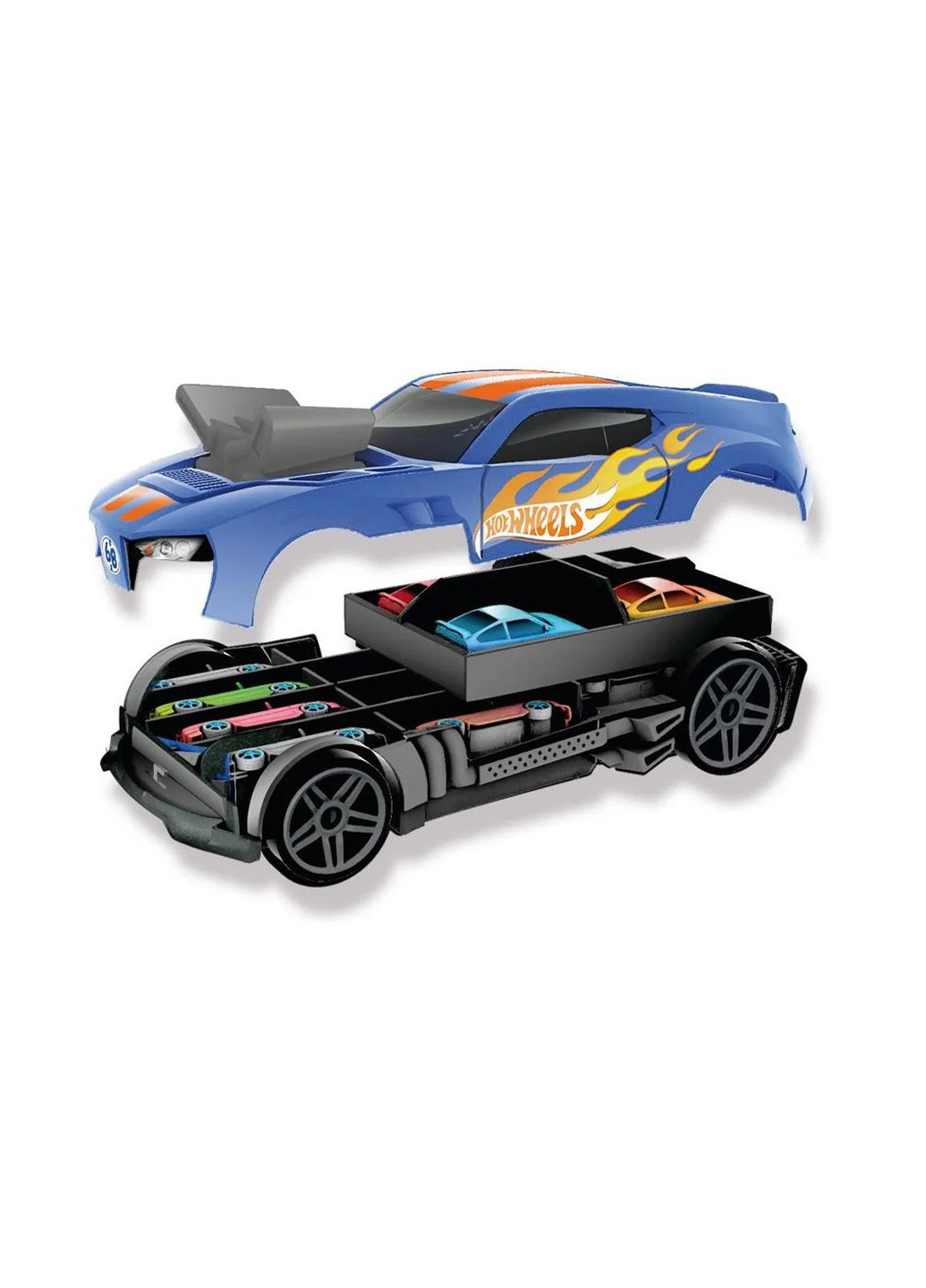 Гоночний автомобіль-гараж 2 в 1 колір різнокольоровий ЦБ-00215203 Hot Wheels (259465337)