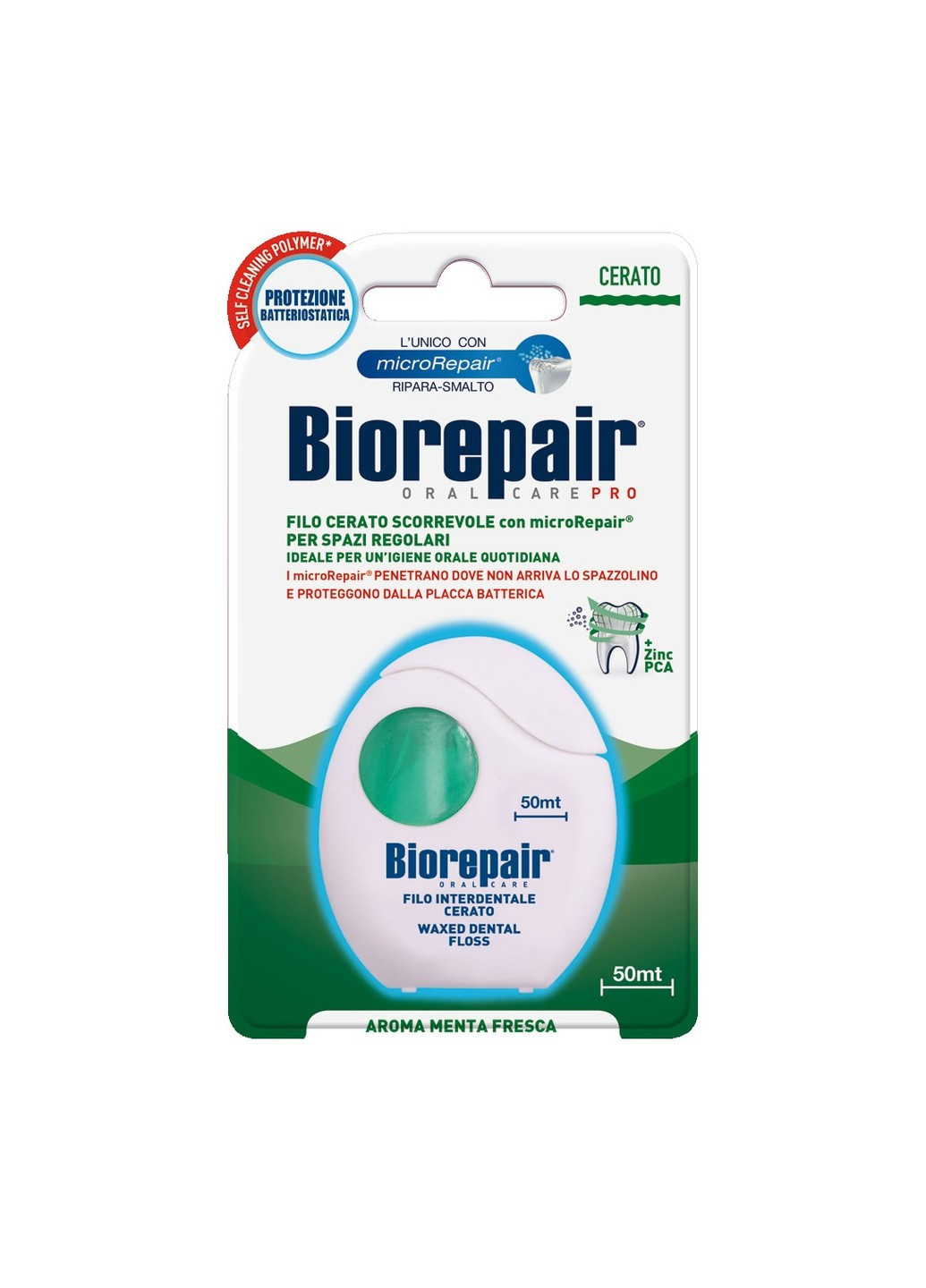 Зубная нить-флосс Ежедневная защита с гидроксиапатитом 50 м Biorepair (269238030)