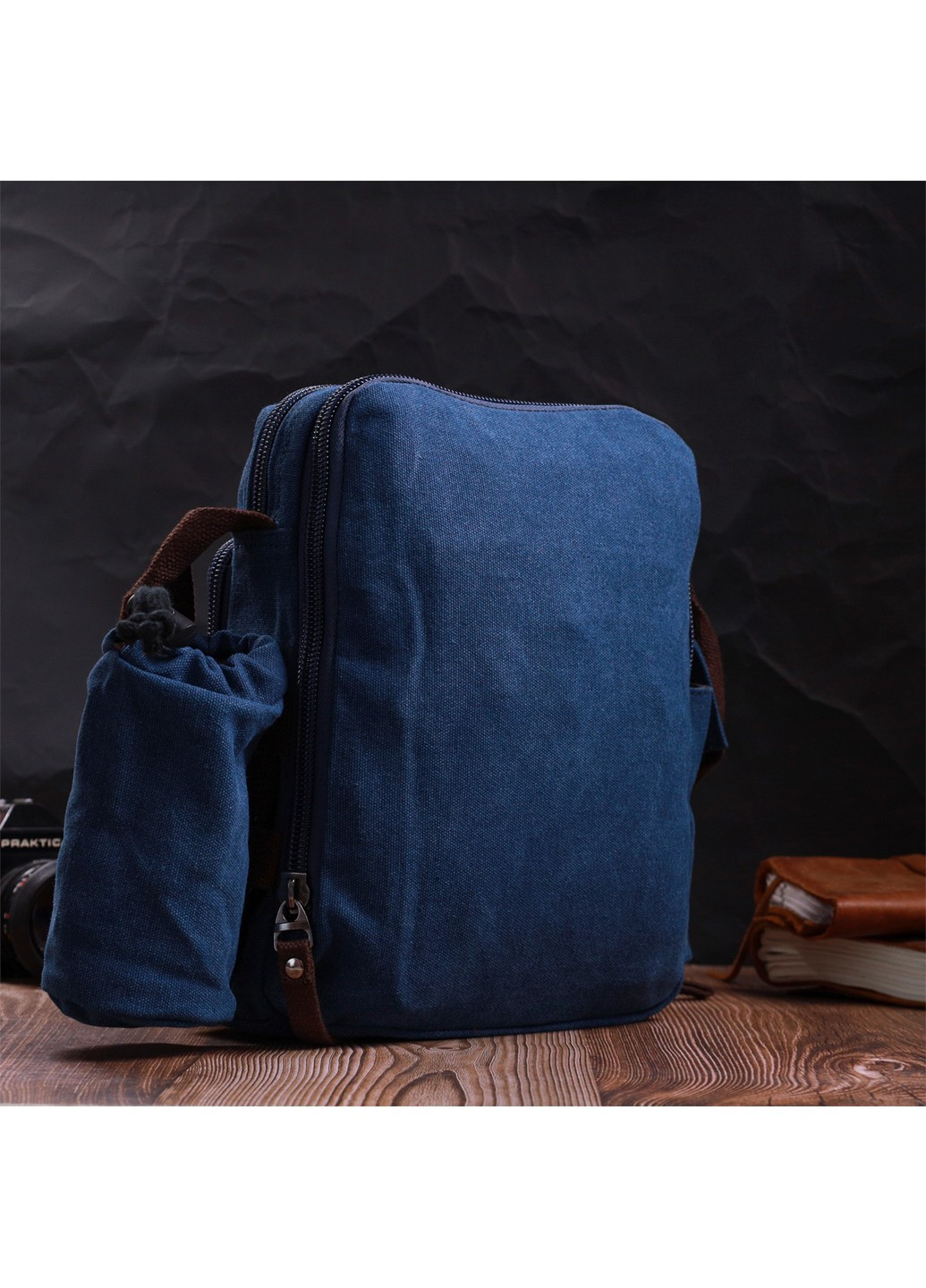 Мужская текстильная сумка с чехлом для воды 22211 Синий Vintage (267925347)