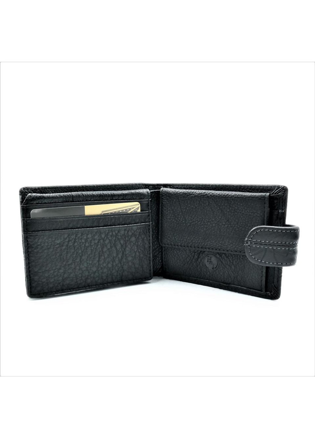 Чоловічий шкіряний гаманець 11 х 8,5 х 2,5 см Чорний wtro-168-L42ND Weatro (272596068)