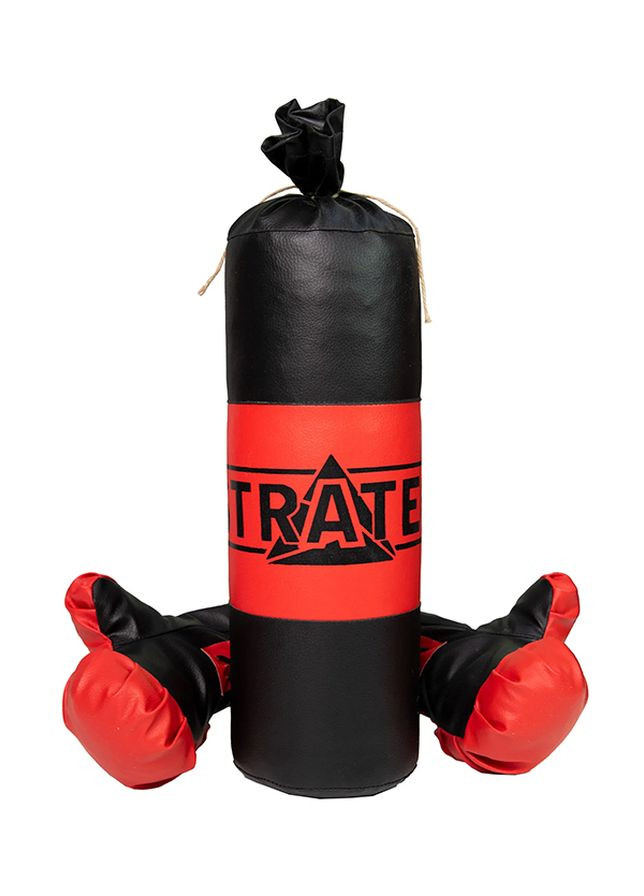 Боксерский набор - перчатки и груша цвет красно-черный ЦБ-00239657 Strateg (272592994)