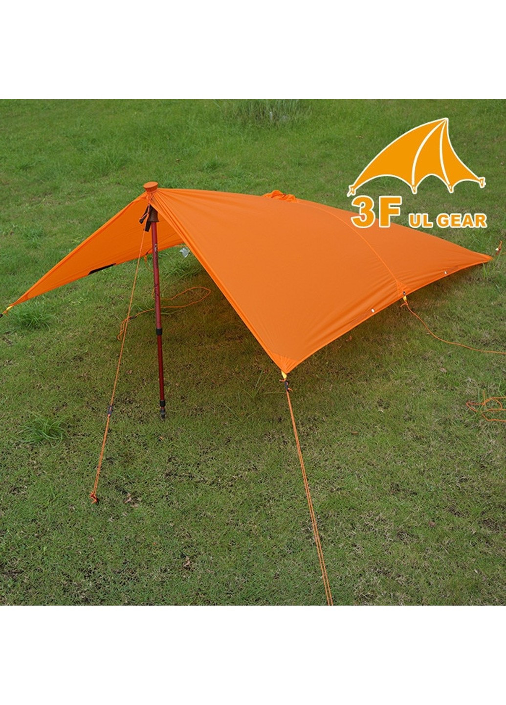 Пончо-тент 210T polyester Basic orange 3F Ul Gear (258994650)