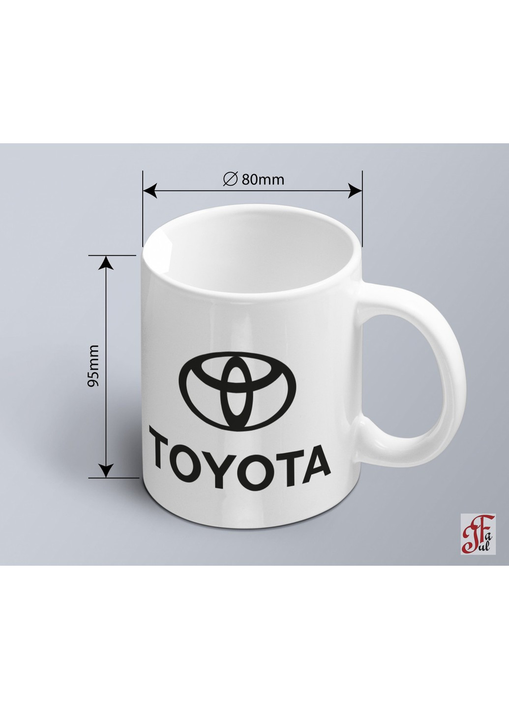 Чашка з принтом авто логотип Toyota Тойота ЗаСвіт (261255696)