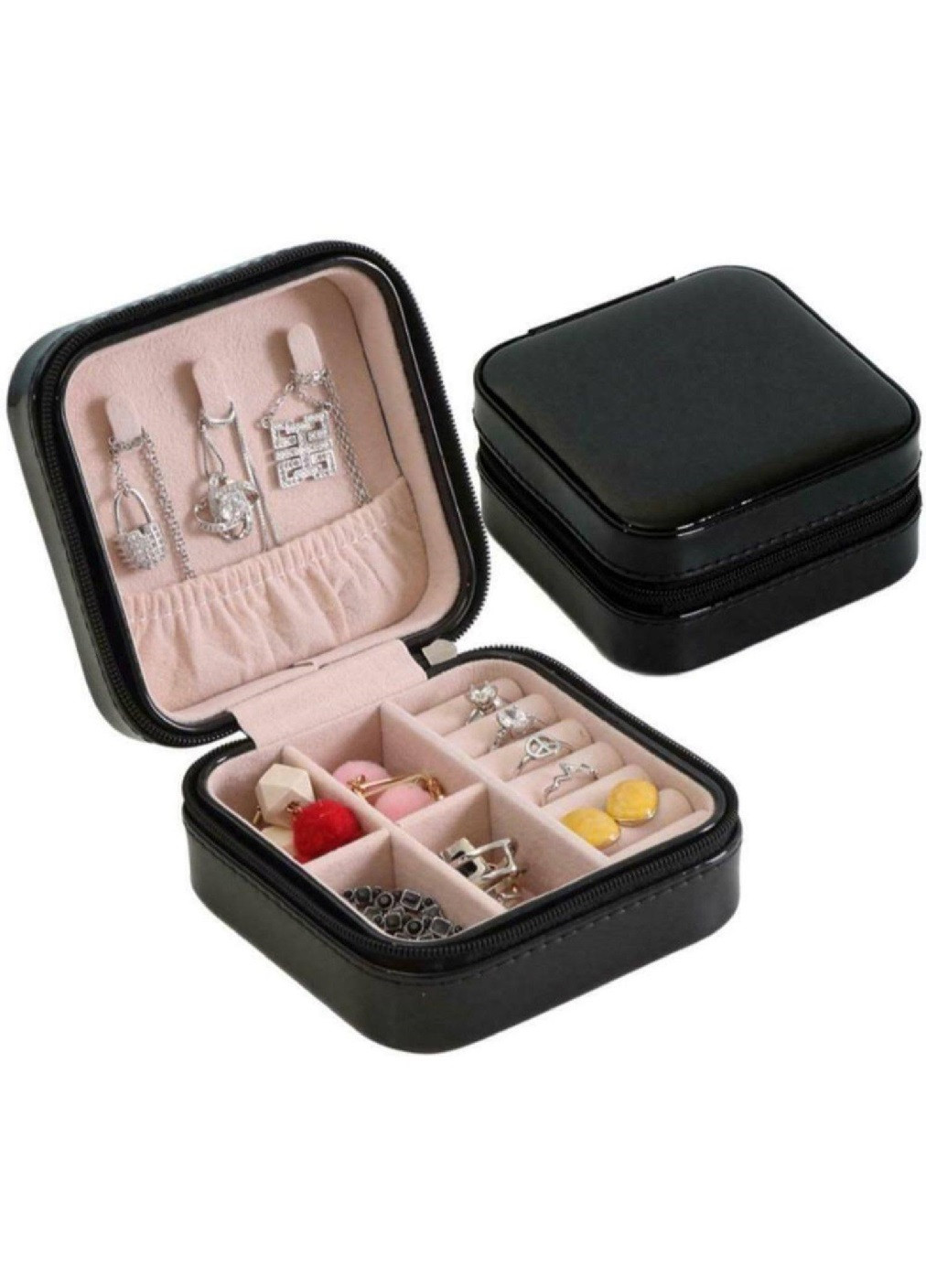 Шкатулка сундук органайзер коробка футляр для хранения украшений бижутерии 10х10х5 см (474636-Prob) Черная Unbranded (259162355)